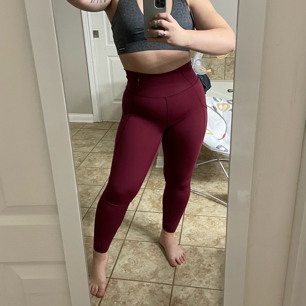 P’tula Crystal Legging - 25 inch, Port Wine Red, M